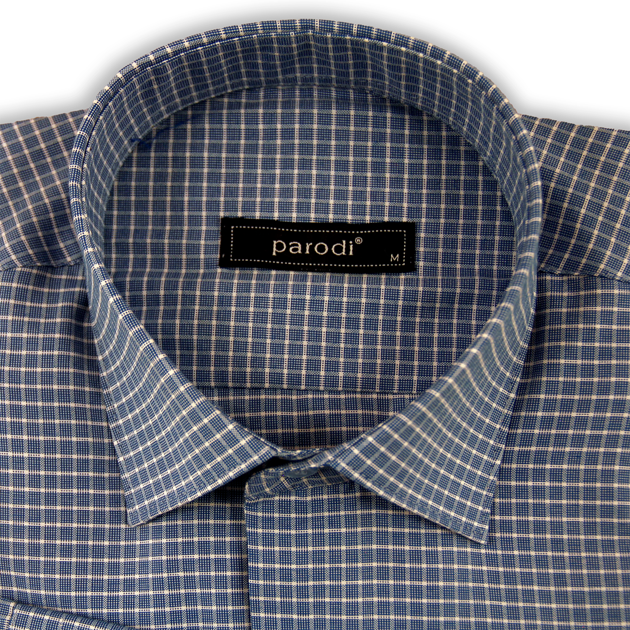 Chemise formelle bleue à carreaux coupe slim
