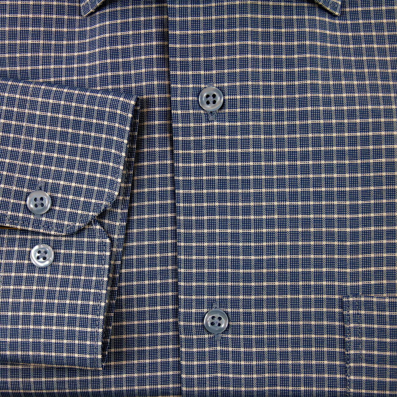 Chemise formelle bleue à carreaux coupe slim