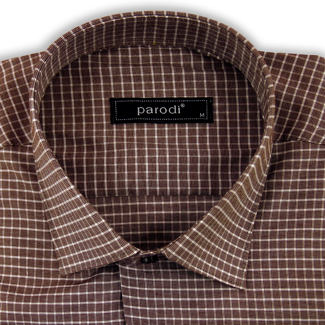 Brown Check Slim Fit Formal Shirt