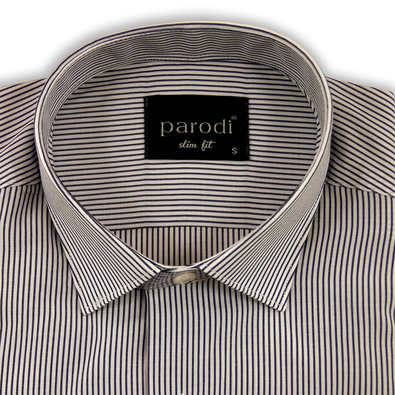 Chemise formelle bleue et blanche coupe slim
