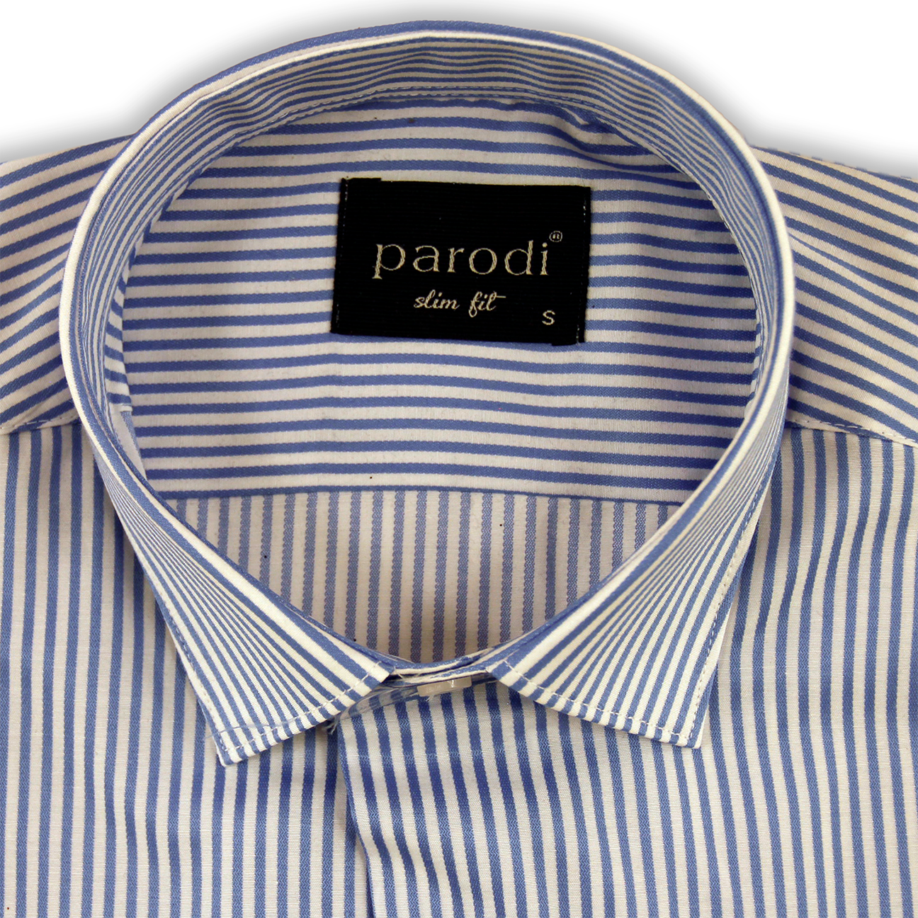 Chemise formelle bleue et blanche coupe slim