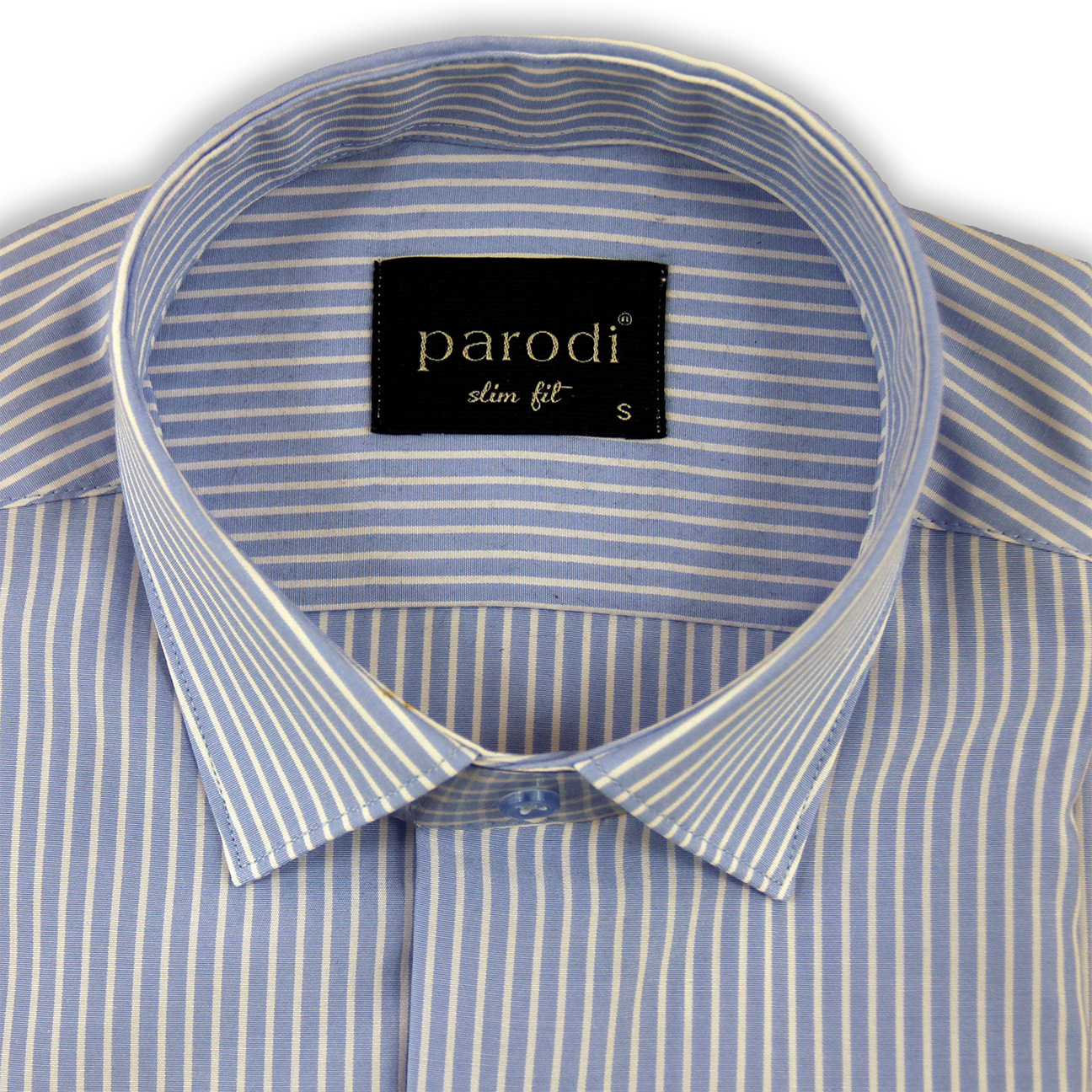 Chemise formelle bleue et blanche coupe slim