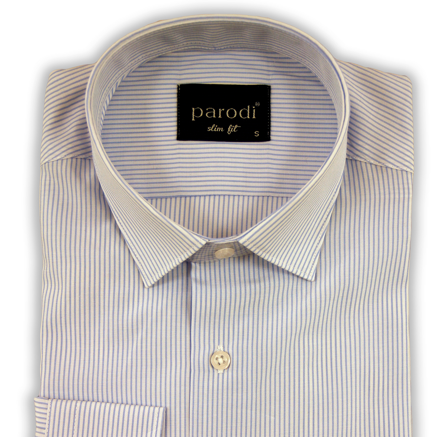 Chemise formelle bleu clair et blanche coupe slim