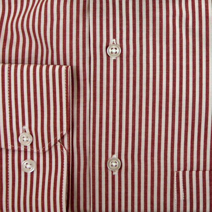 Chemise formelle rouge et blanche coupe slim