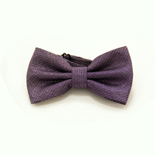 Purple n Silver Bow Tie - Printed