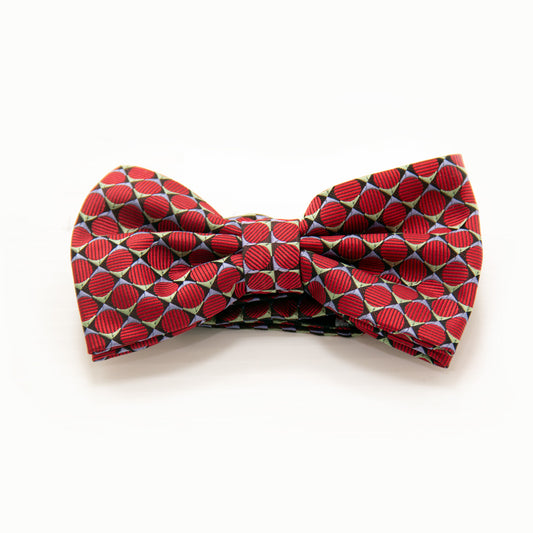 Red, Blue n Green Bow Tie - Printed